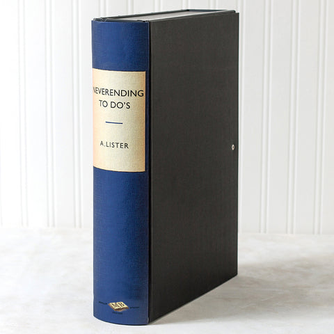 Blue Modern Hardback Book File